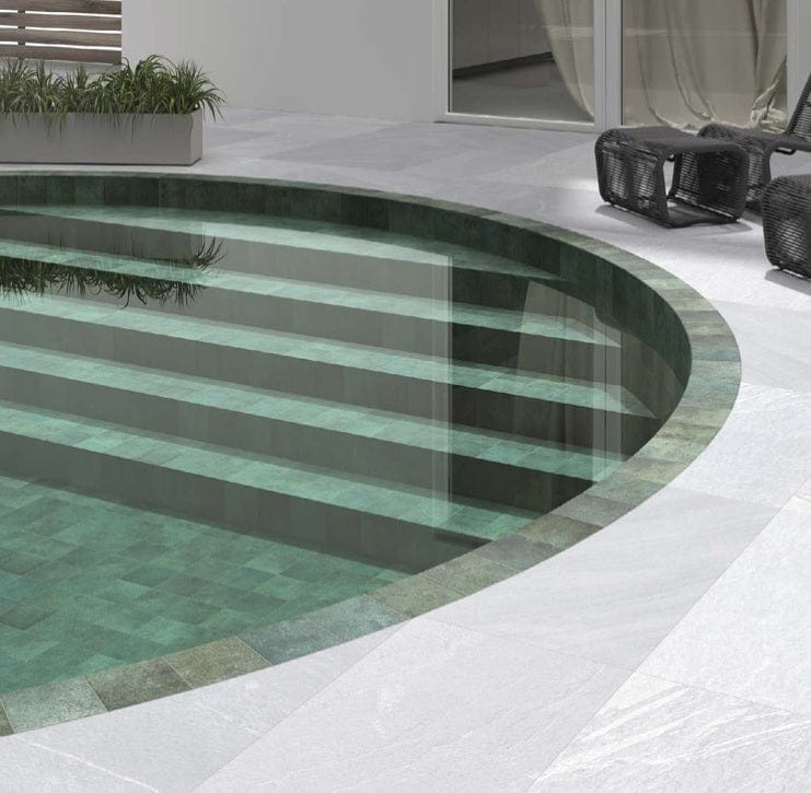 Emerald green porcelain tile for outdoor walls
