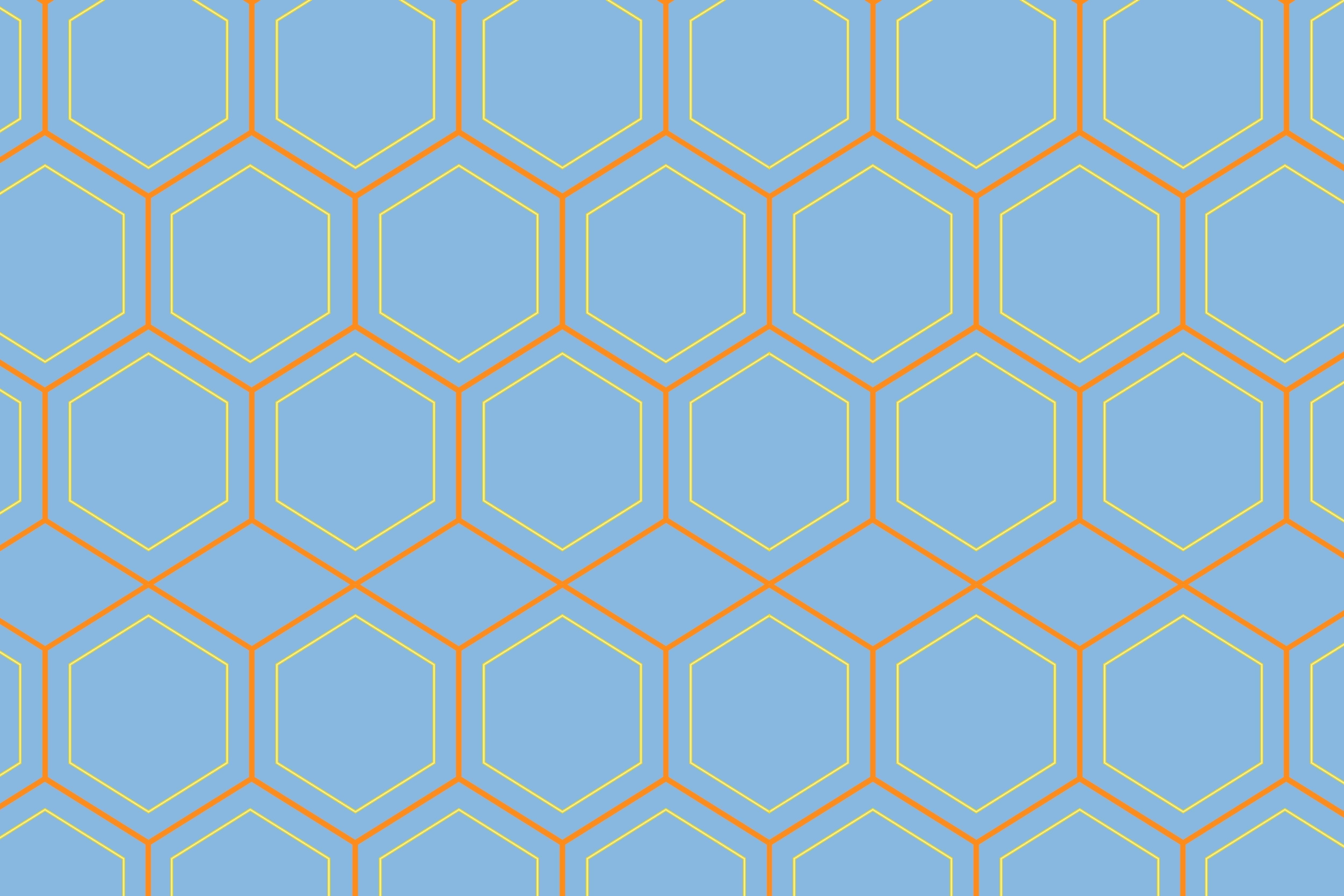 Hexagon geometric tile pattern