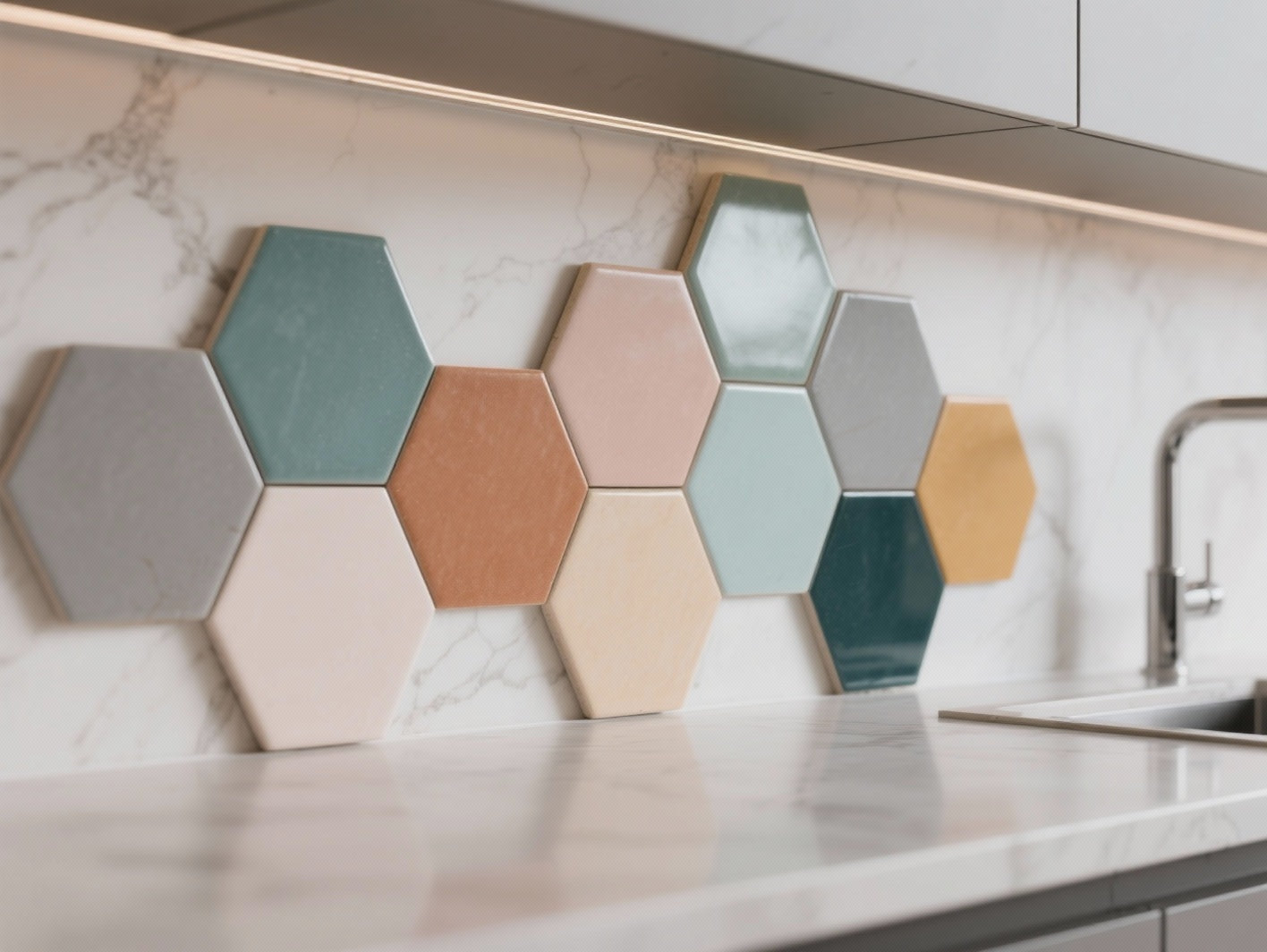 Hexagon Tile Collection | Modern, Classic & Iridescent Styles