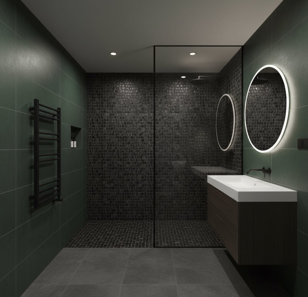 Modern Stacked Pebble Black