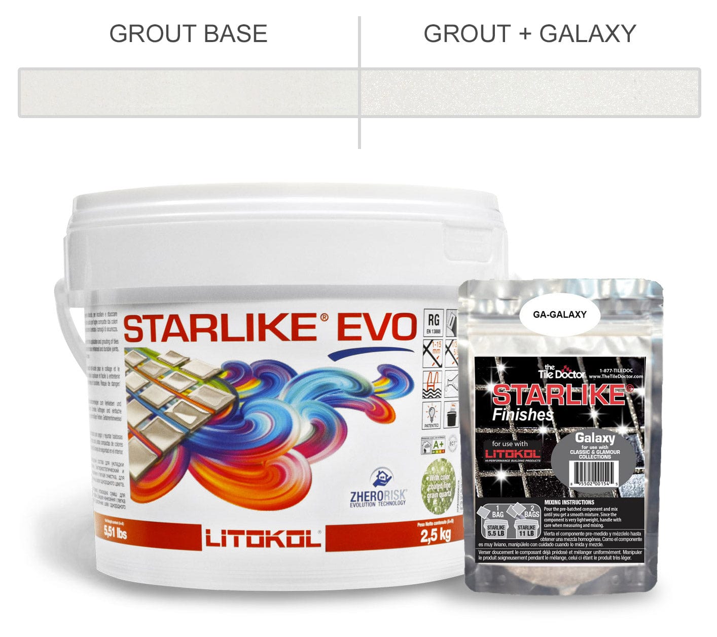Pure White Epoxy grout - 5.5 Lbs - Tiles and Deco