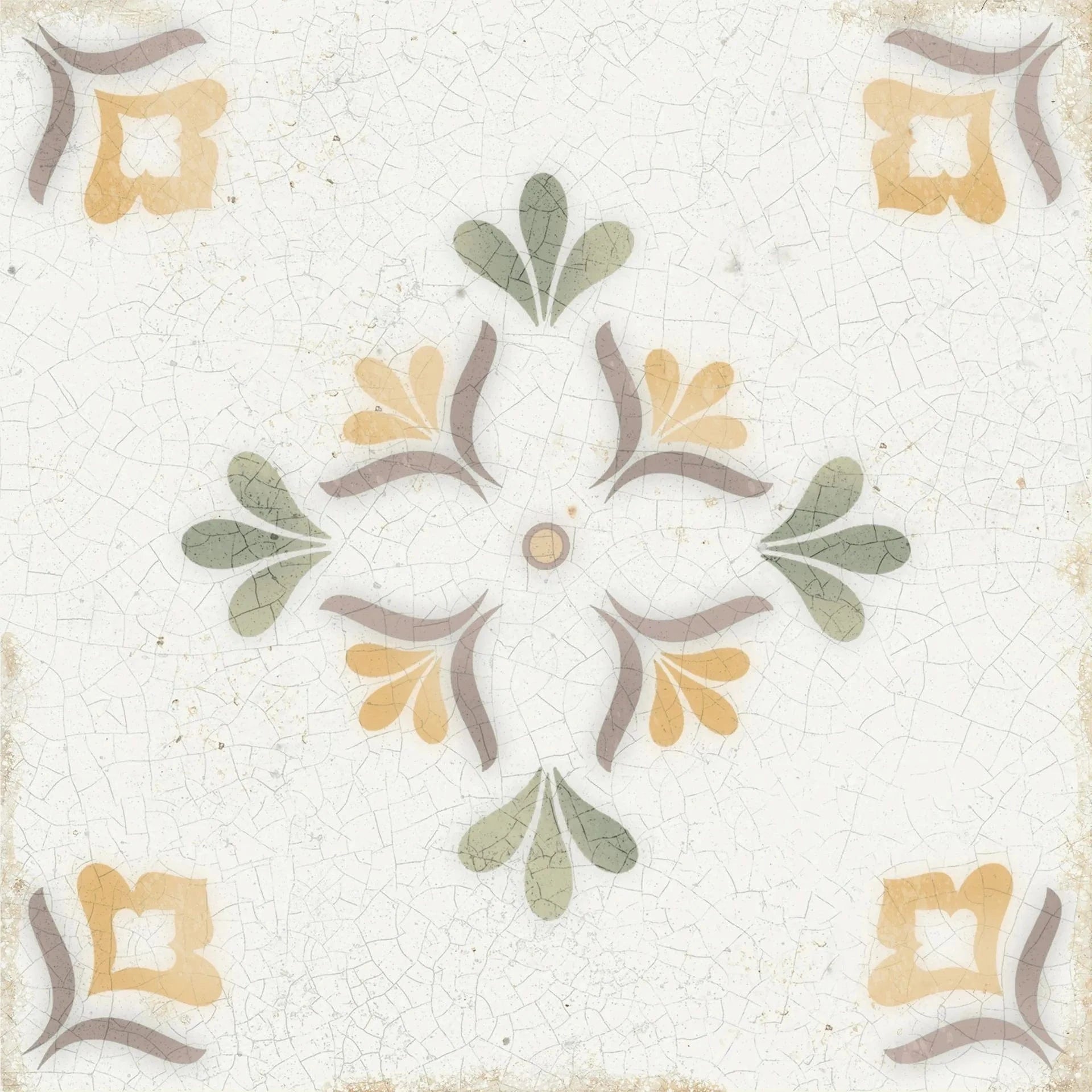 Mayolica Flower Wall Tile - Tiles and Deco