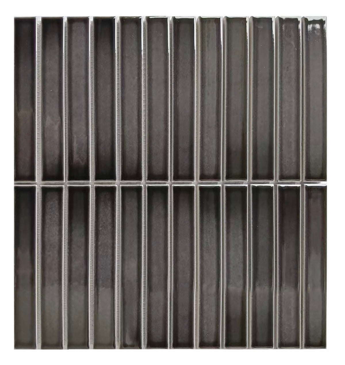 Black Stacked Porcelain Mosaic