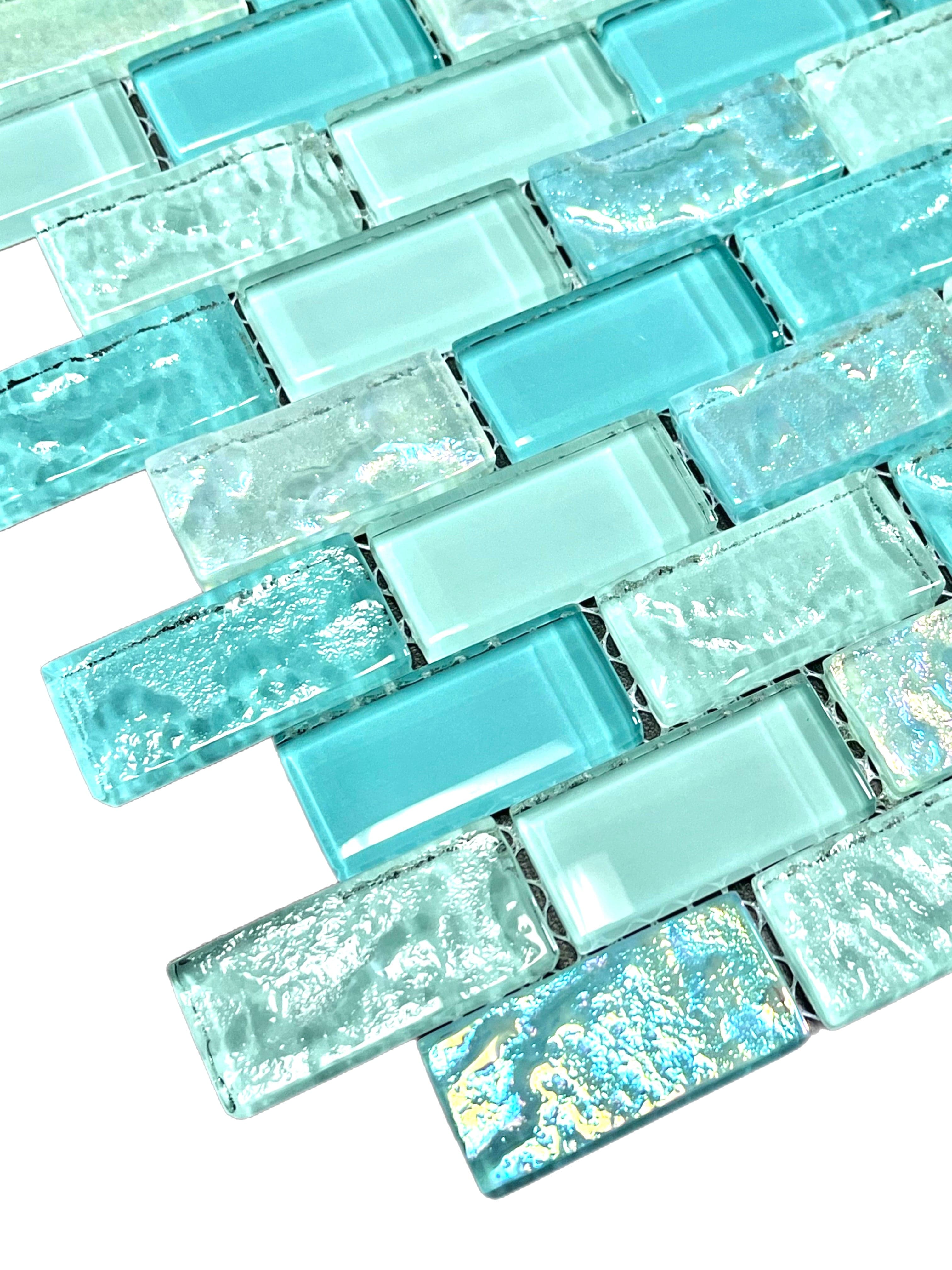 Bahamas Aqua 1X2 Classic Pool Tile - Tiles and Deco