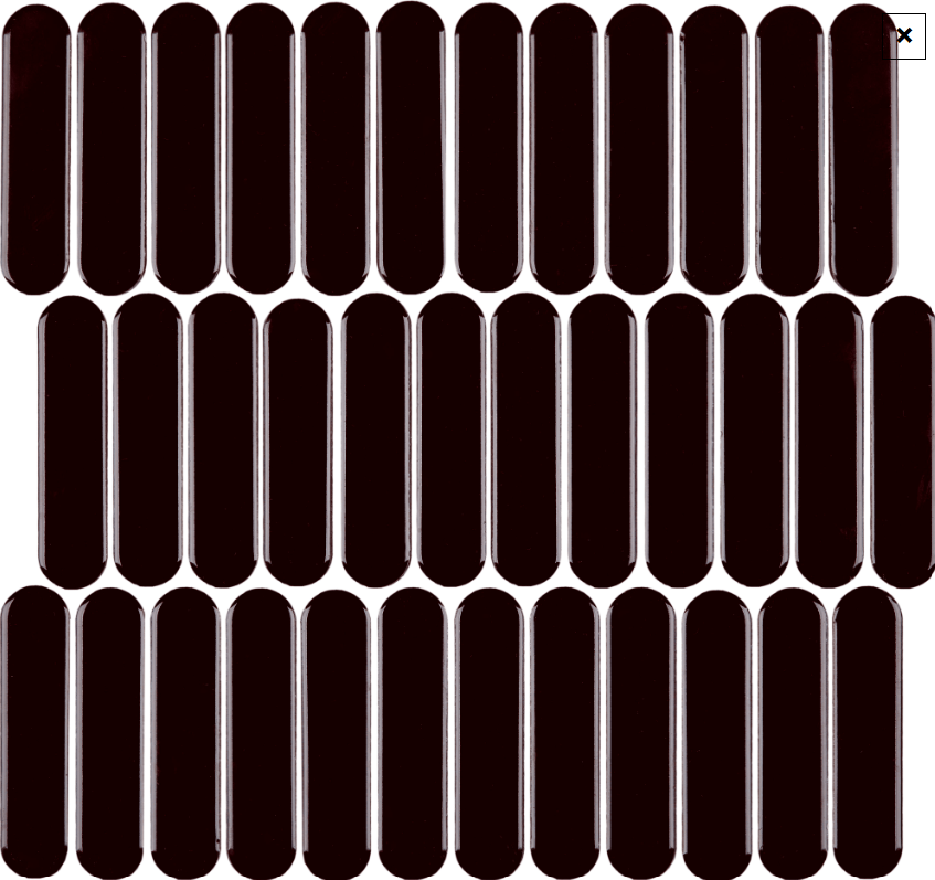 BG BLACK OVAL 12X12 MOSAIC - Tiles and Deco