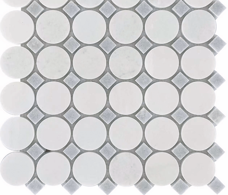 BLUE MIX CIRCLE 12X12 Mosaic - Tiles and Deco