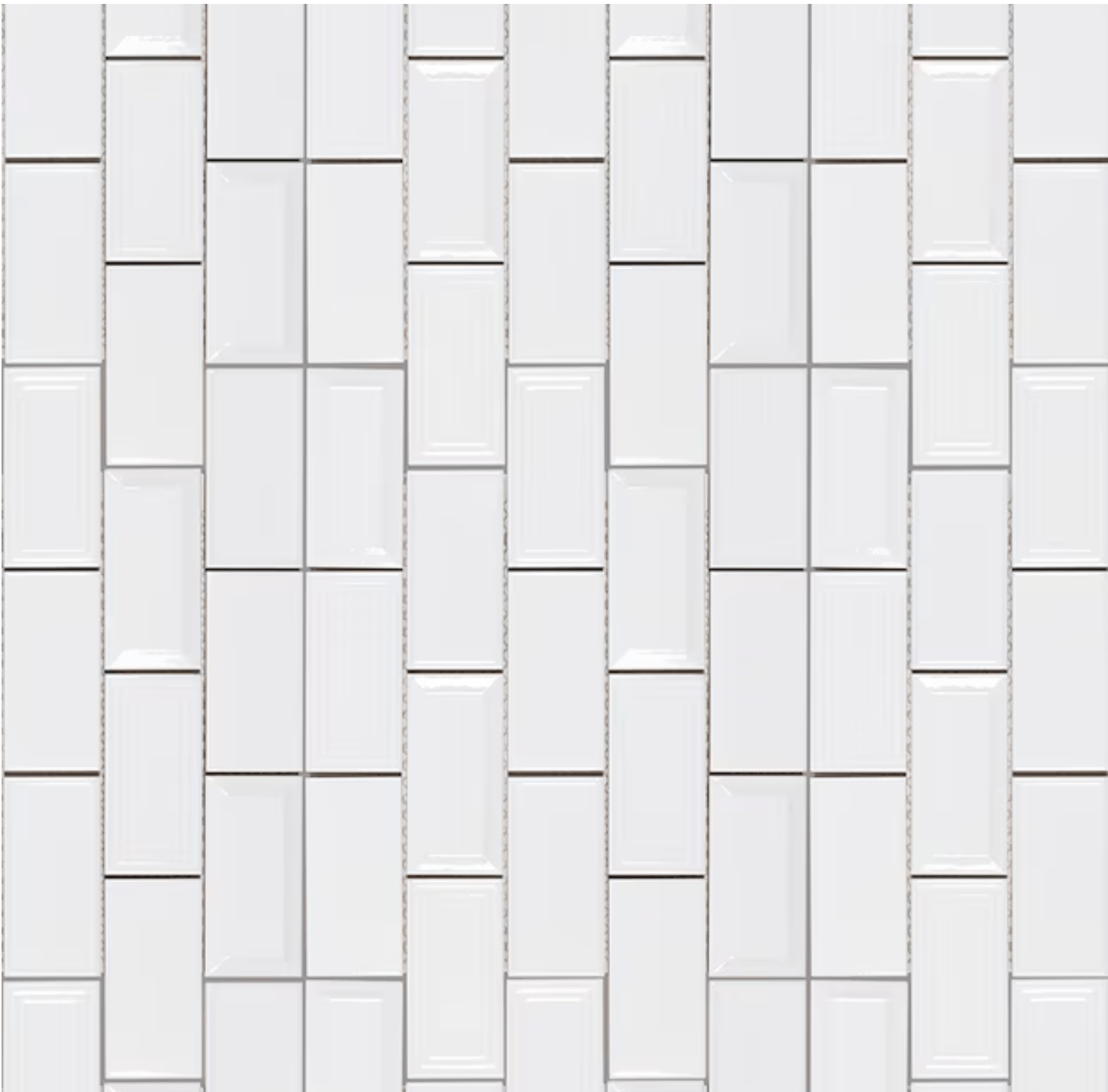 Boutique White Glazed Ceramic Subway Mosaic Wall Tile