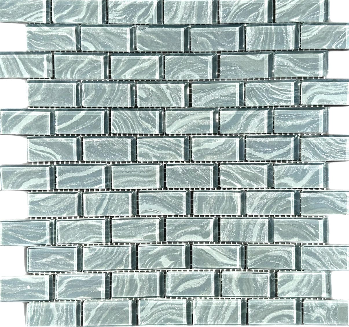 High Tide Grey 1x2 Glass Tile - Tiles and Deco