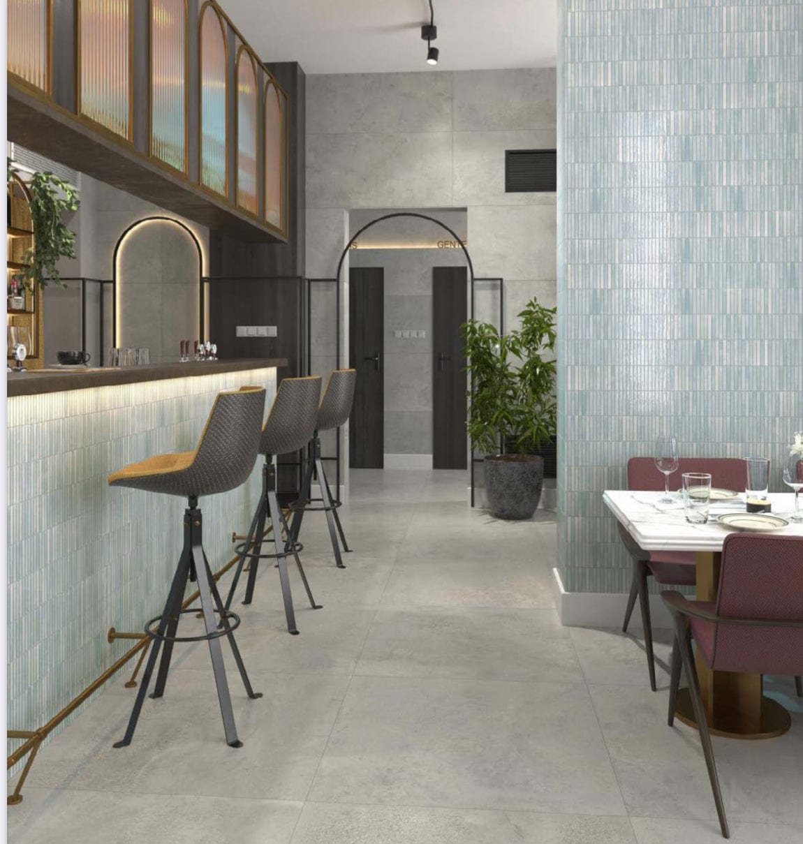 KitKat Ribbon Water Porcelain Tile