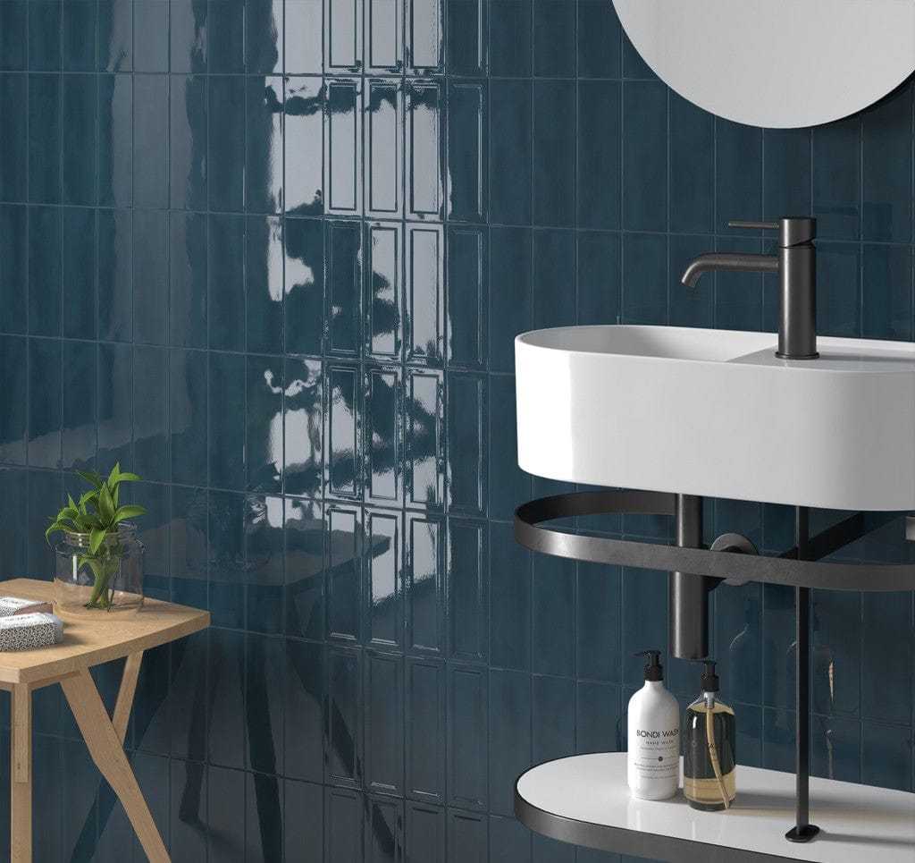 Island Frame Slate Blue Wall Tile