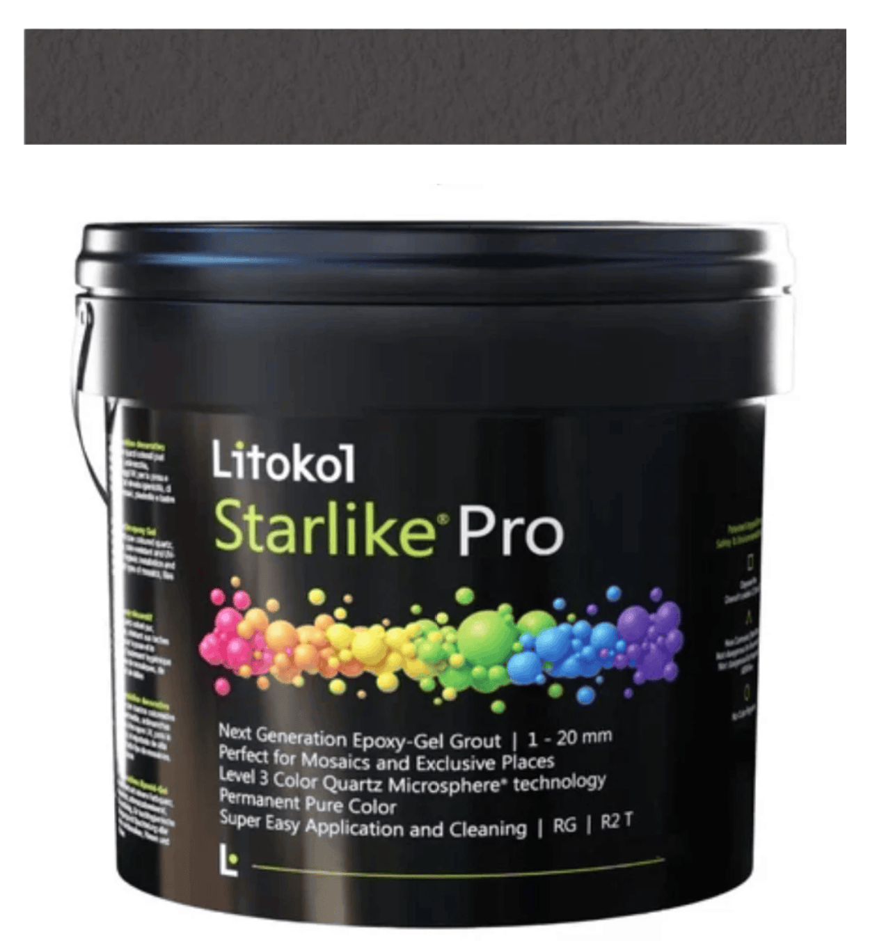STARLIKE PRO 12 NERO ANTICO, 5.5LB PAIL - TILE GROUT - Tiles and Deco
