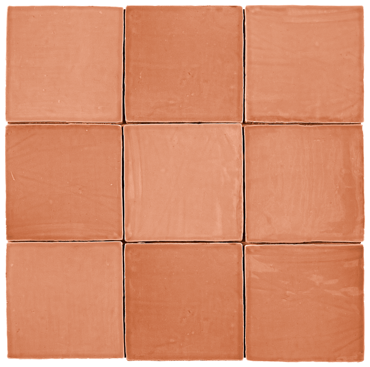 St Tropez Coral Handmade Subway Ceramic Tile 5x5 - Tiles and Deco