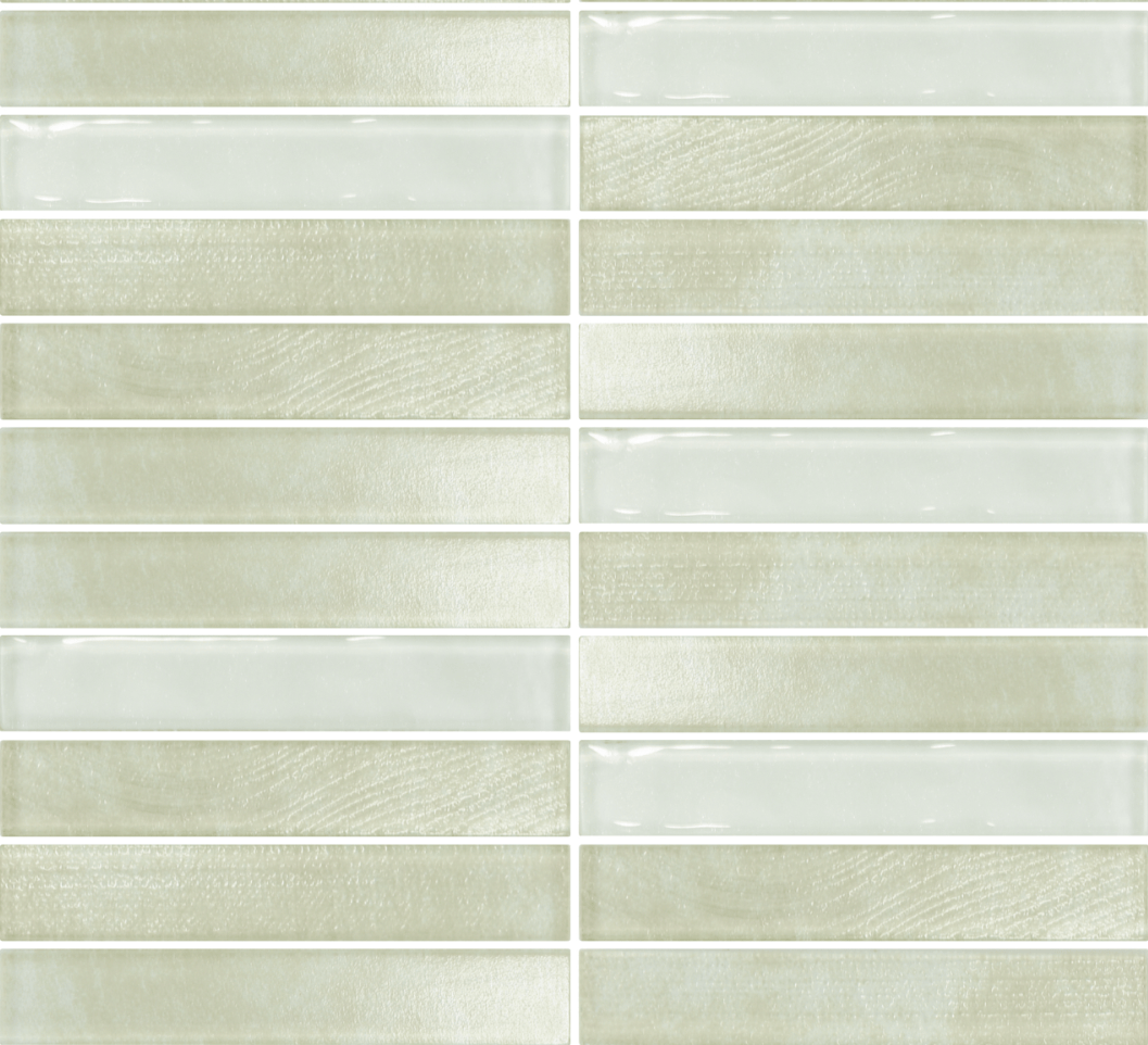 LUX Dune 12"x12" Stacked Recycled Glass Wall Mosaic