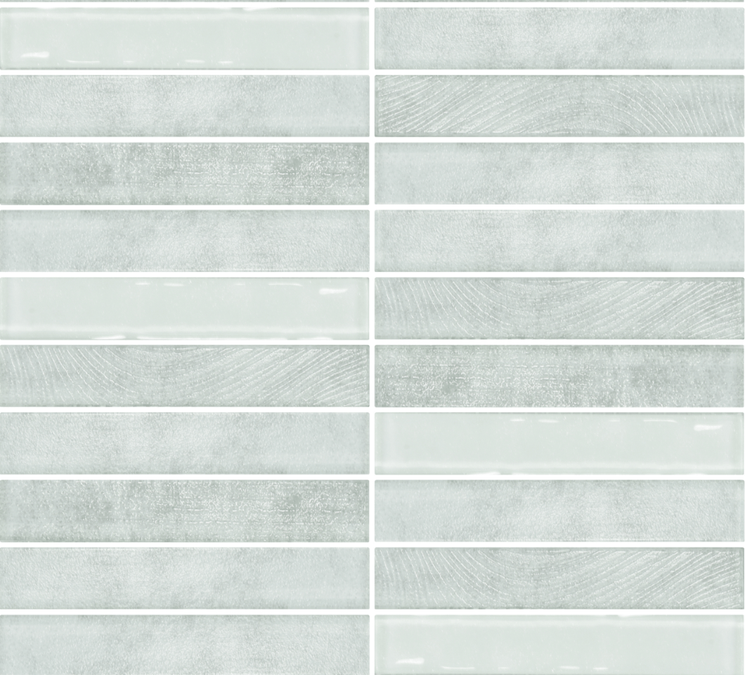 LUX Halo 12"x12" Stacked Recycled Glass Wall Mosaic