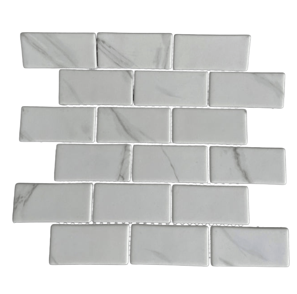 CALACATA SATIN Marble Mosaic Tile - Tiles and Deco
