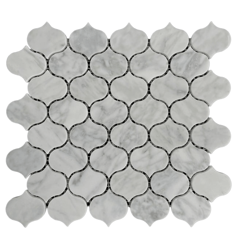 SM. CARRARA ARABE Marble Mosaic Tile - Tiles and Deco