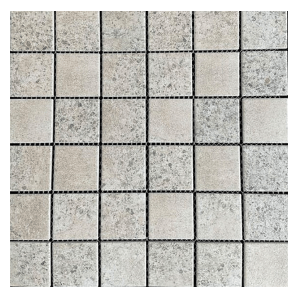 TERRAZO BEIGE 2X2 Square Matte Porcelain Mosaic Tile - Tiles and Deco