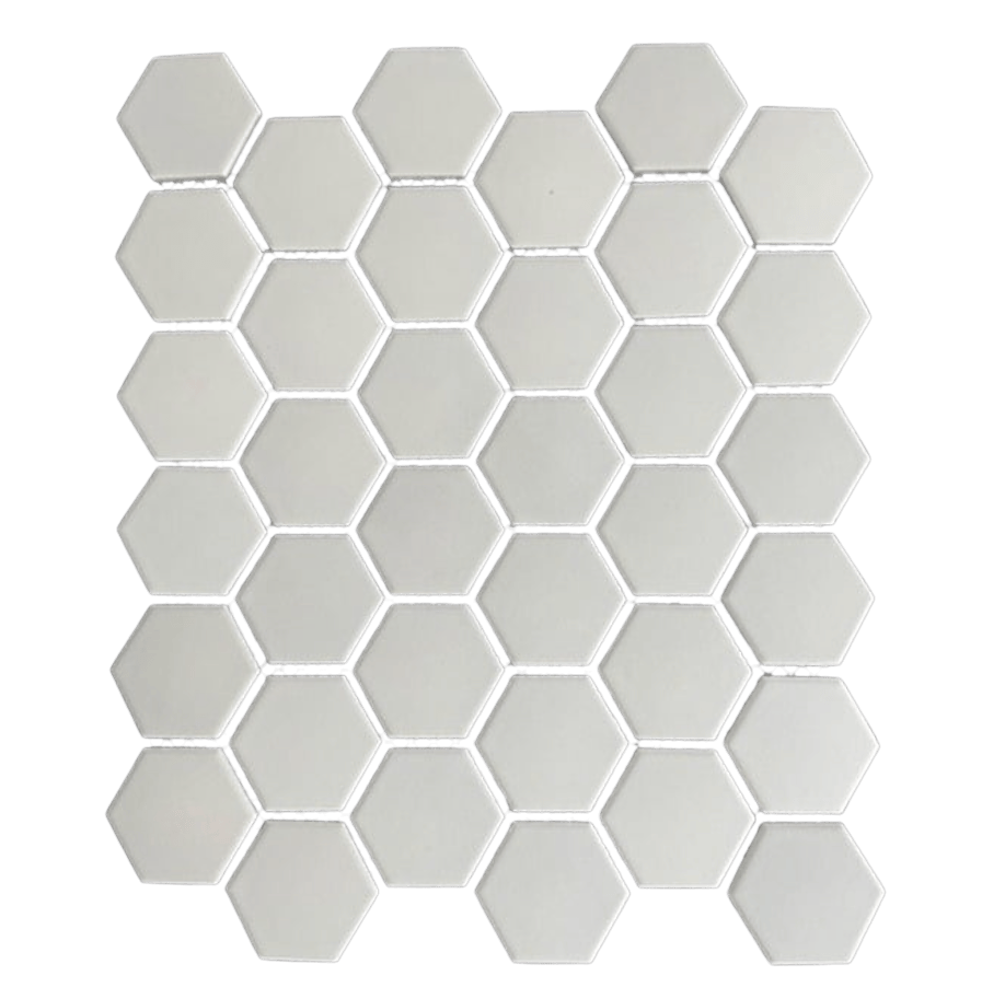 CREAM HEXAGON ANTISLIP 2X2 Matte Porcelain Mosaic Tile - Tiles and Deco