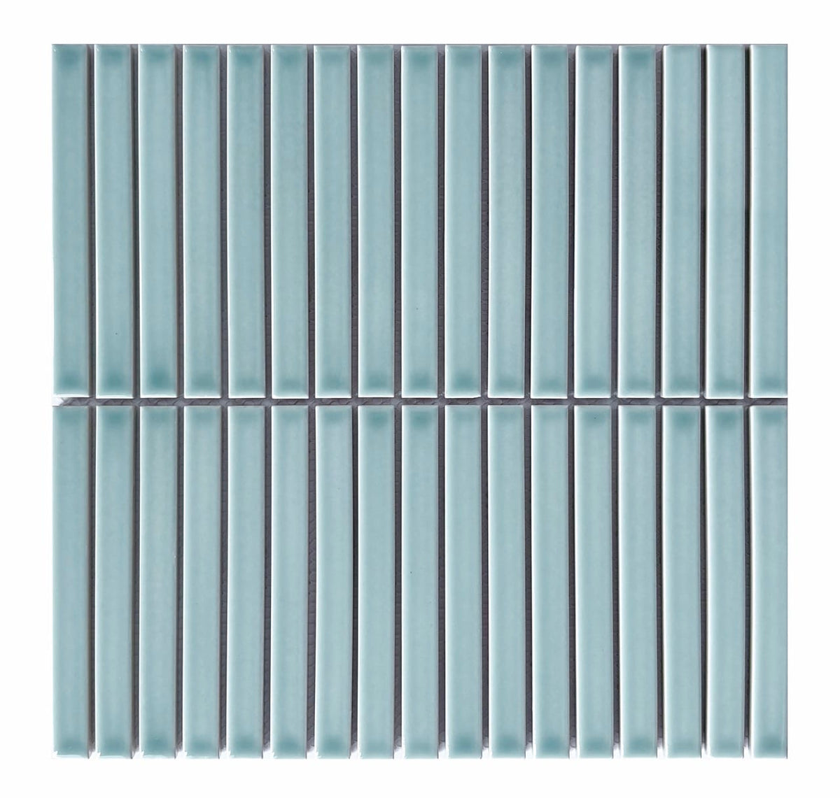 Sky Blue Stacked Porcelain Mosaic