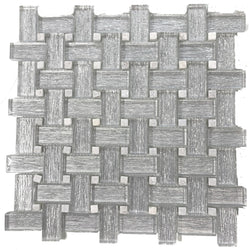 Basket  Weave Silver Glitter Tile is great for Accent Walls, Backsplash, Bathrooms, and More - Tiles and Deco
