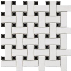 White Basket Weave 12x12