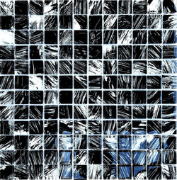 Dali Black 1x1 Glass Tile - Tiles and Deco