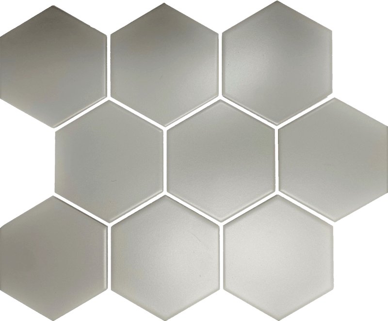 Dark Grey Hexagon Matte 3" x 3.5" - Tiles and Deco