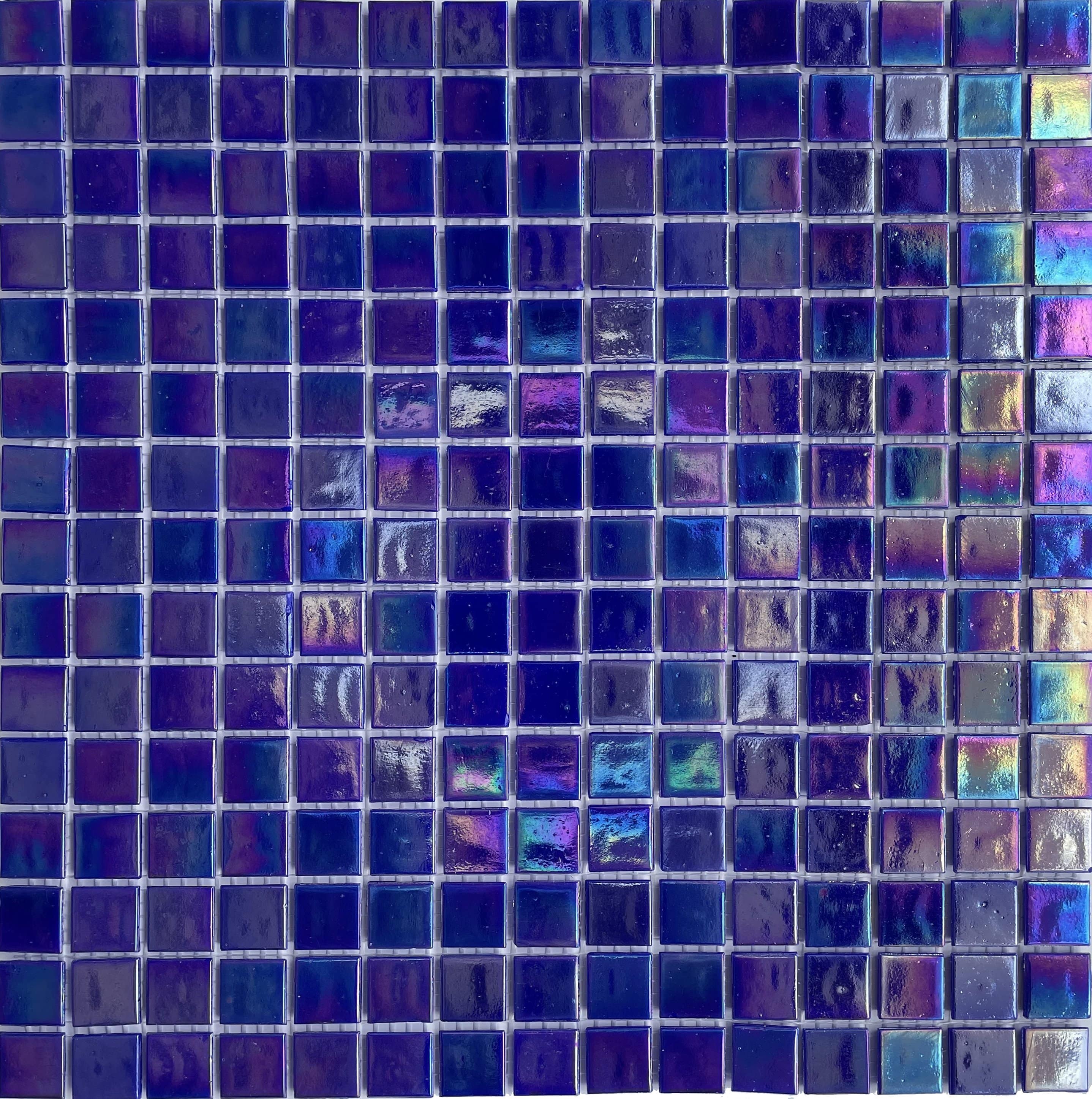 Italy Cobalt is is made of glass suitable for swimming pools, shower walls, backsplash, Jacuzzi, and spa. It is made with Full-Color glass for a better reflection effect underwater - Tiles and Deco