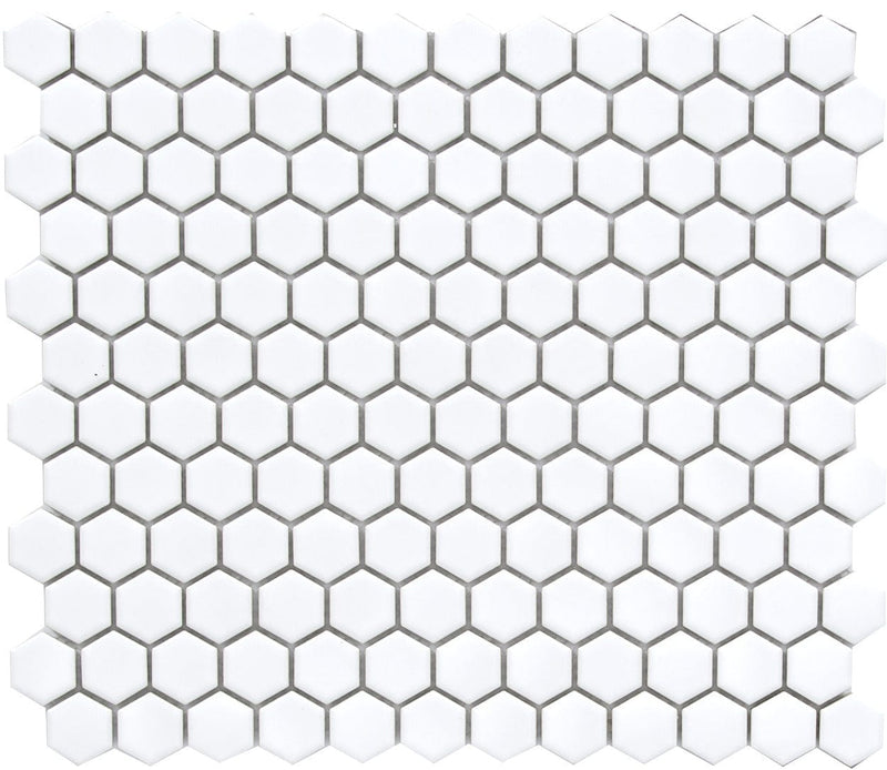 White 1x1 Hexagon 12x12 - Tiles and Deco