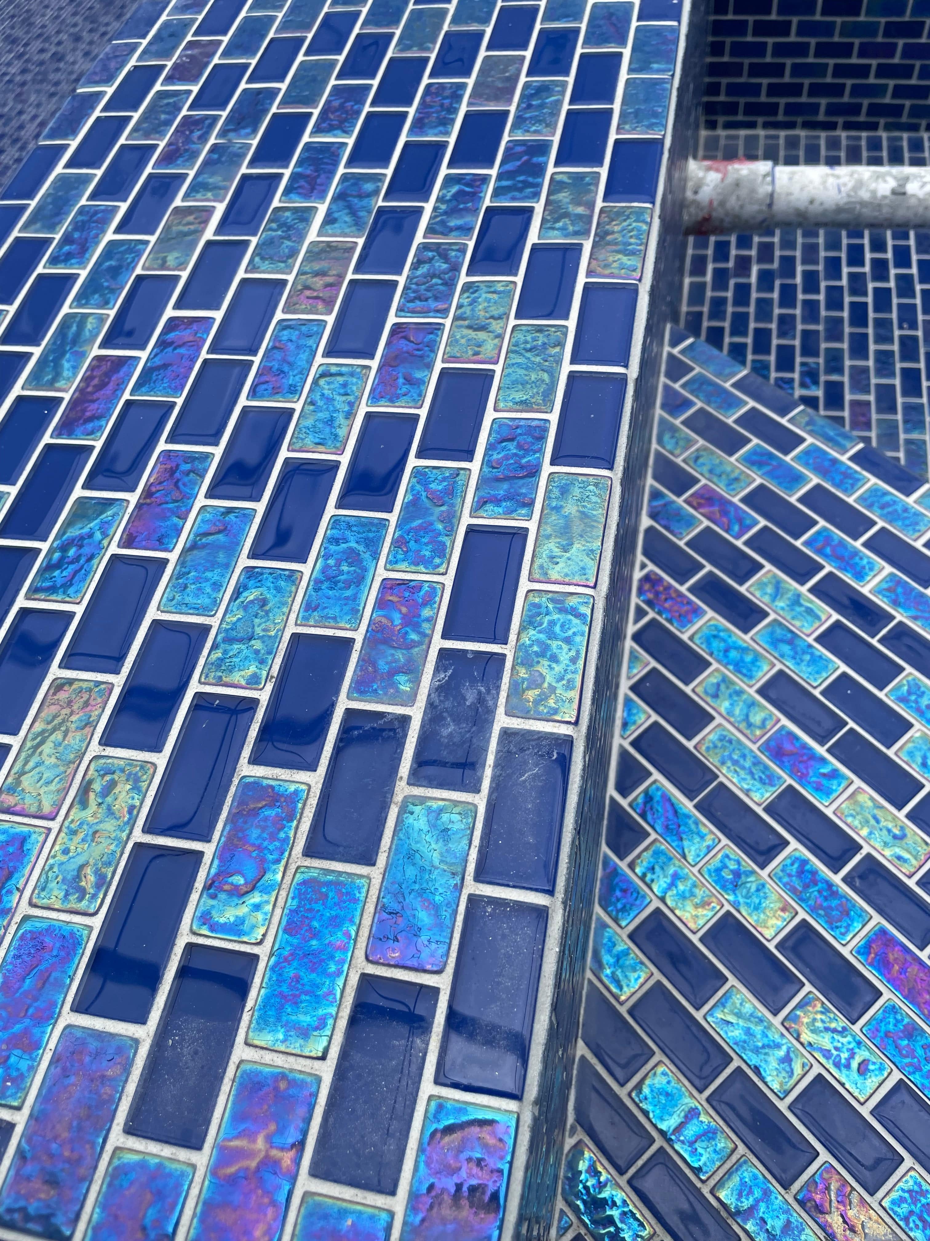 Equinox Cobalt 1x2 Glass Pool Tile