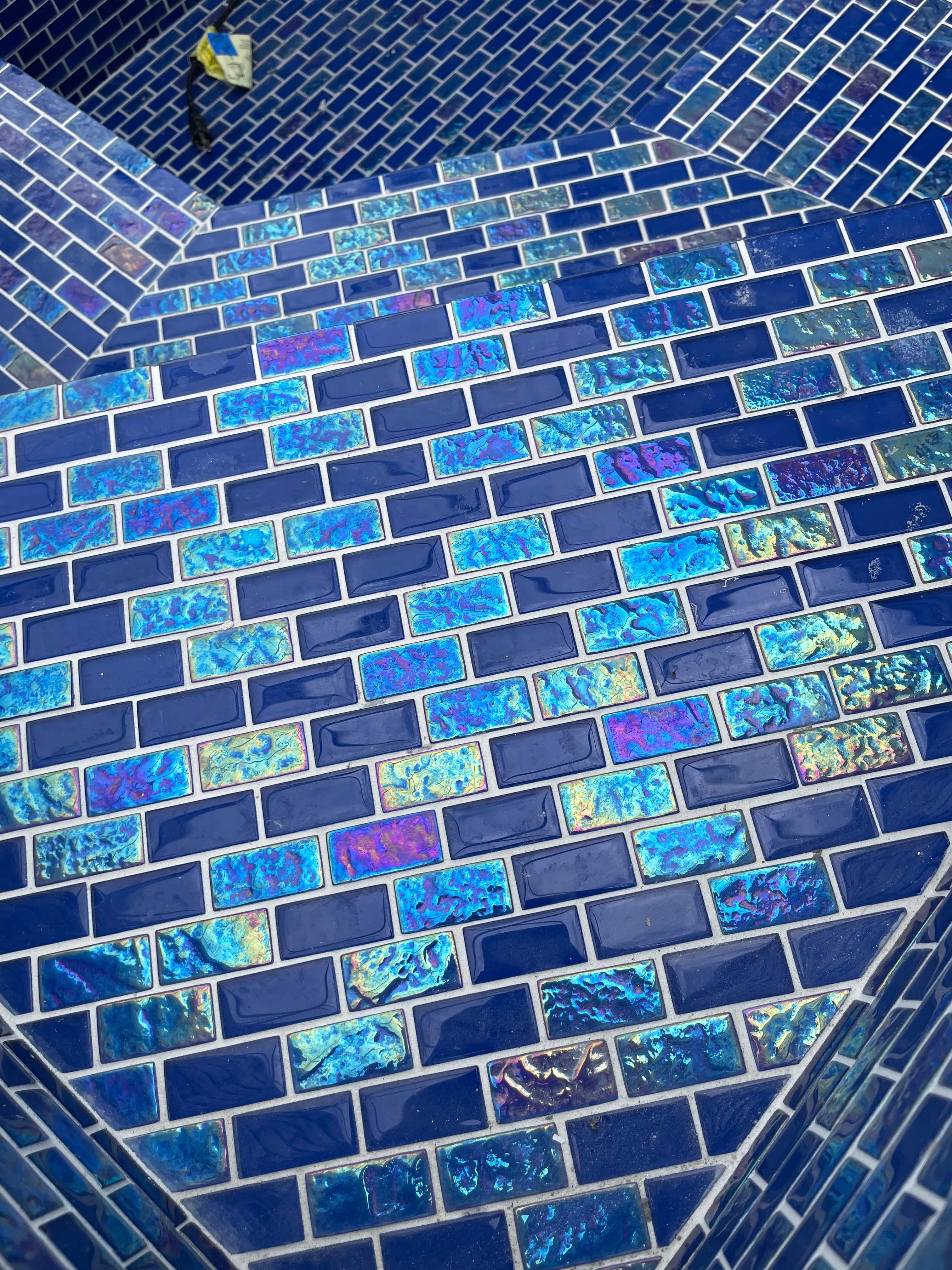 Equinox Cobalt 1x2 Glass Pool Tile