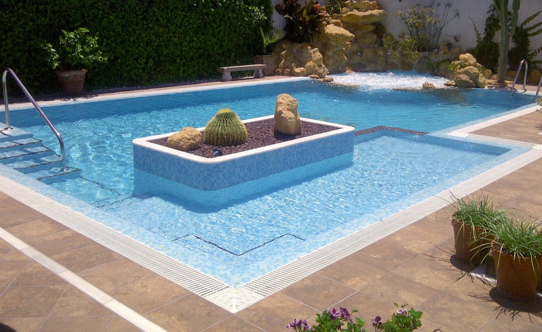 Foggy Nieblas Celestial Blue Pool Tile - Tiles and Deco