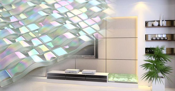iridescent bathroom tile
