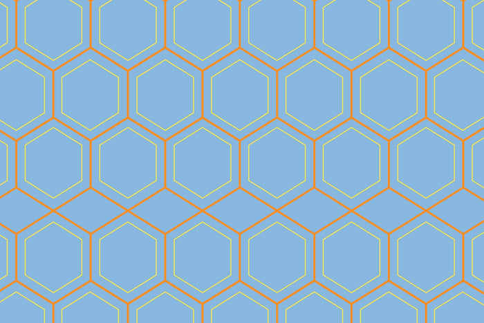 Hexagon geometric tile pattern
