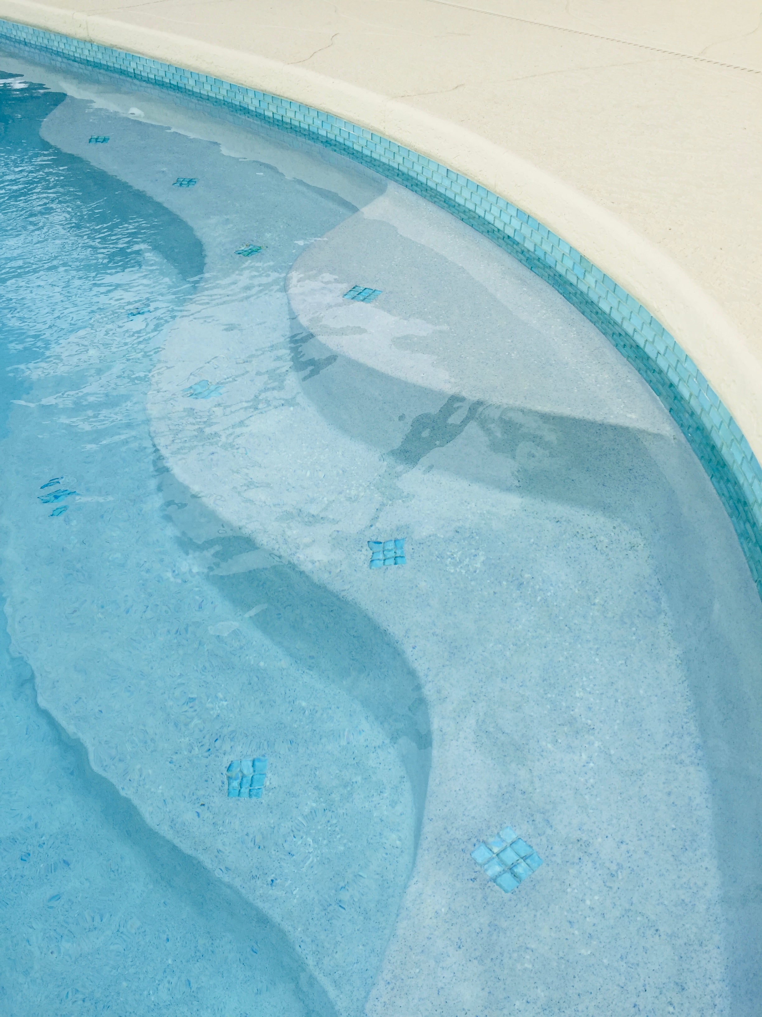 Waterline With Poured Series Aquamarine