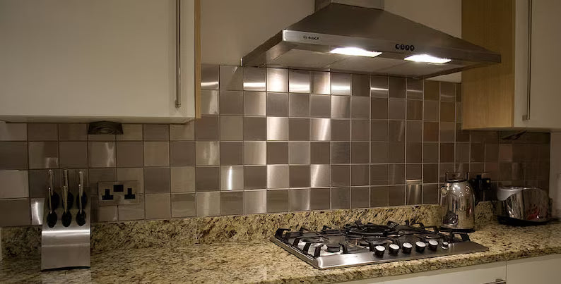 Image showcasing Metallic Backsplash Ideas