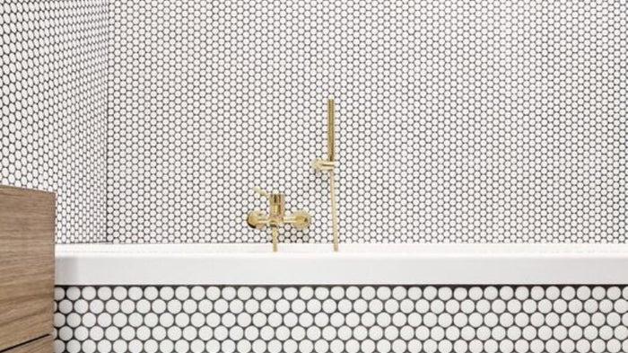 Creative Penny Round Tile Bathroom Ideas