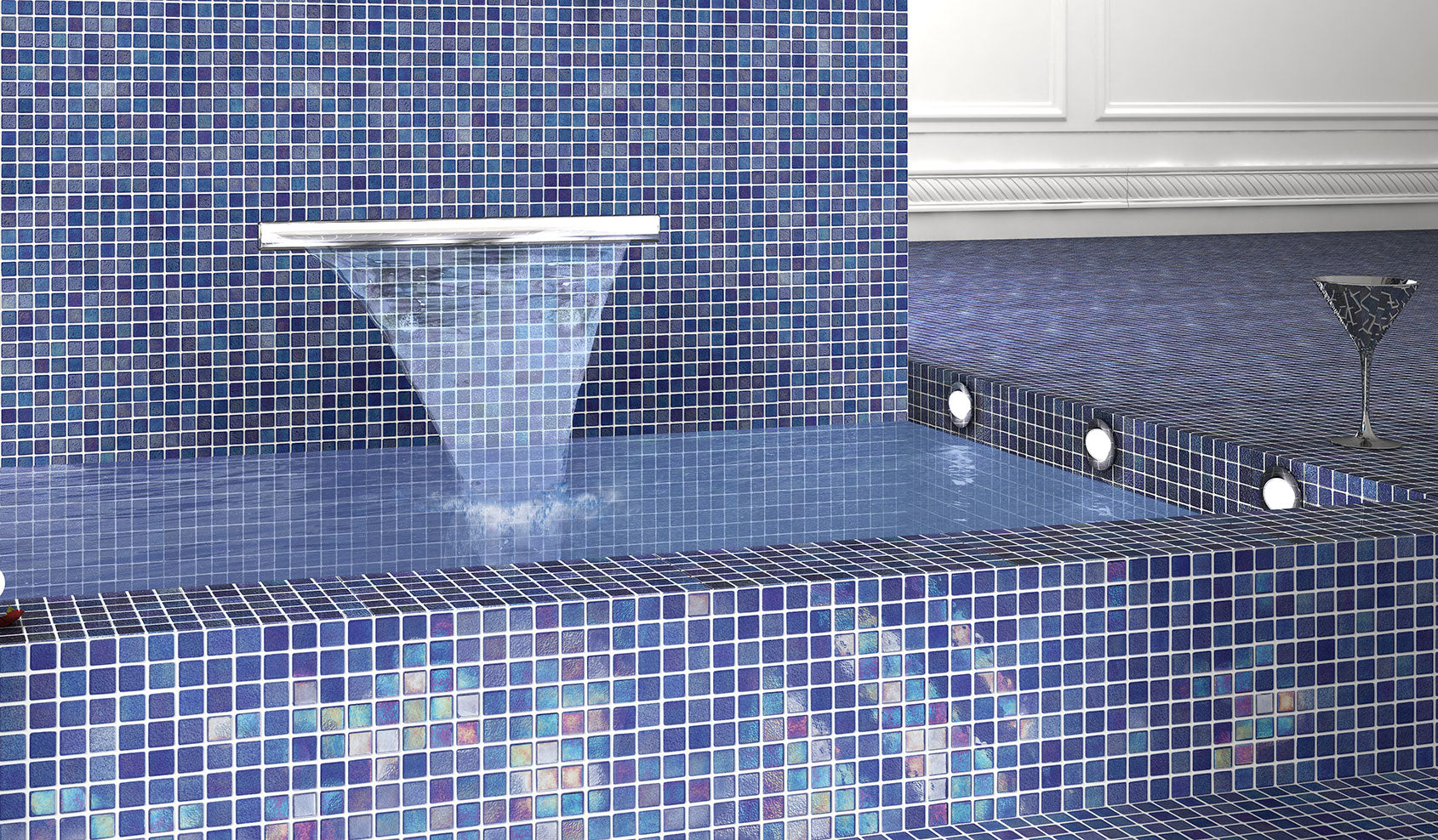 Iridescent Pool Tiles