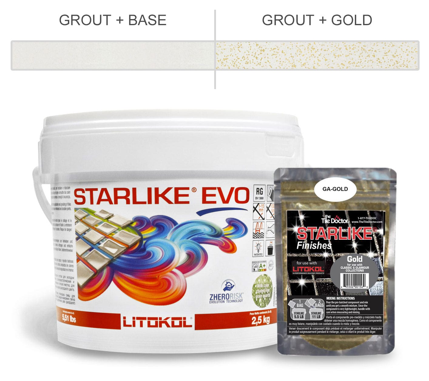 Pure White Epoxy grout - 5.5 Lbs - Tiles and Deco