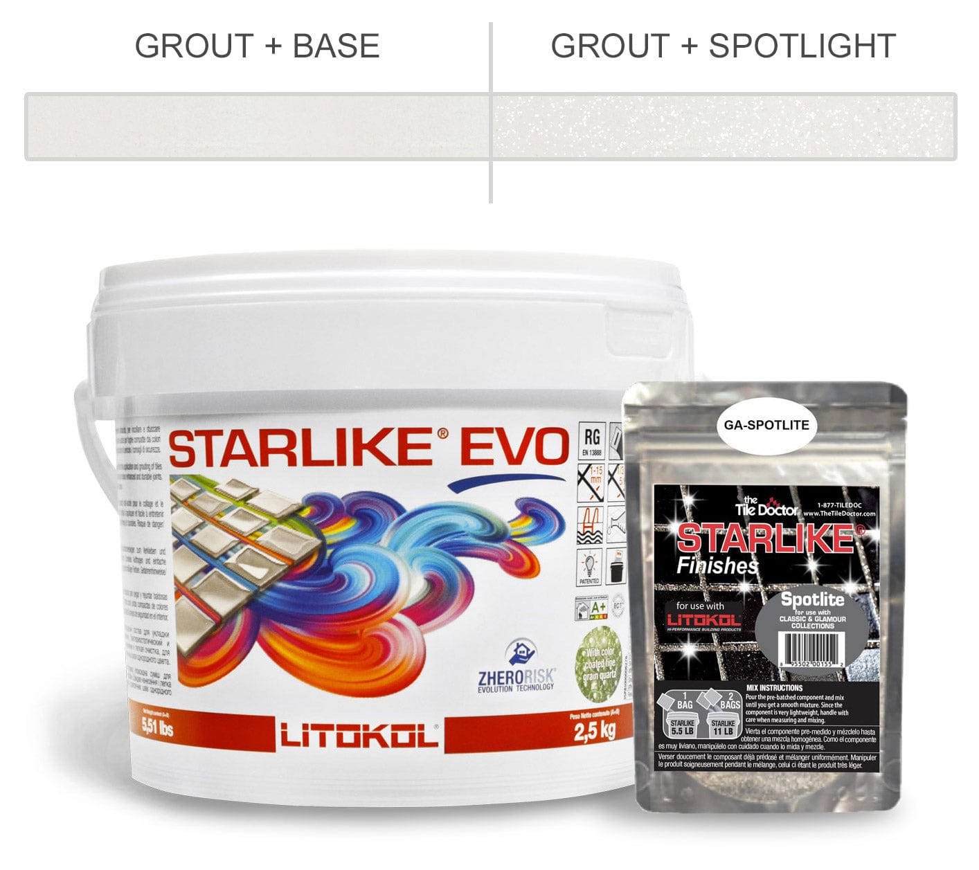 Pure White Epoxy grout - 5.5 Lbs - Tiles and Deco