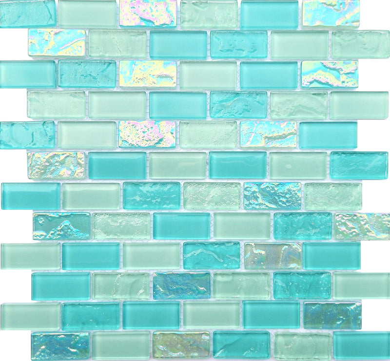 Bahamas Aqua 1X2 Classic Pool Tile - Tiles and Deco