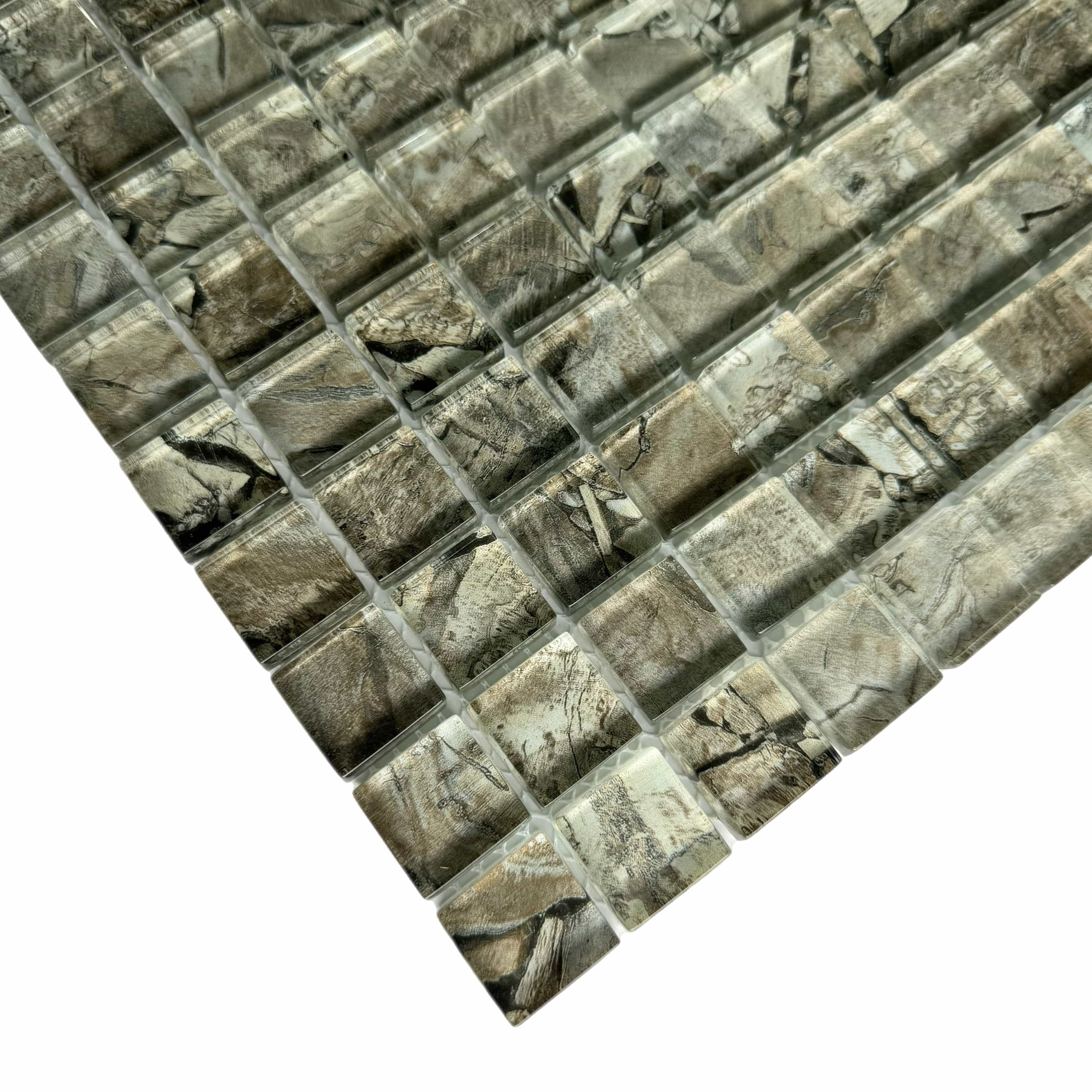 Rock Taupe 1x1 - Glass Pool Tile