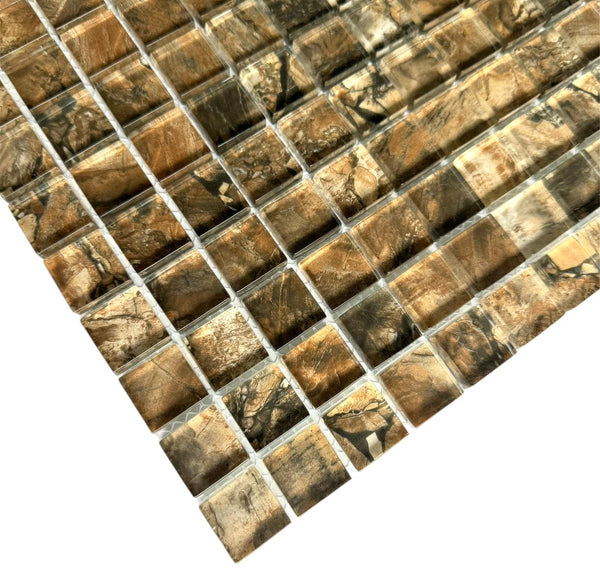Rock Gold 1x1 - Glass Pool Tile