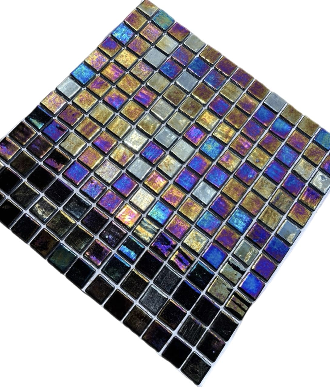 Black Shell Iridescent Pool Tile