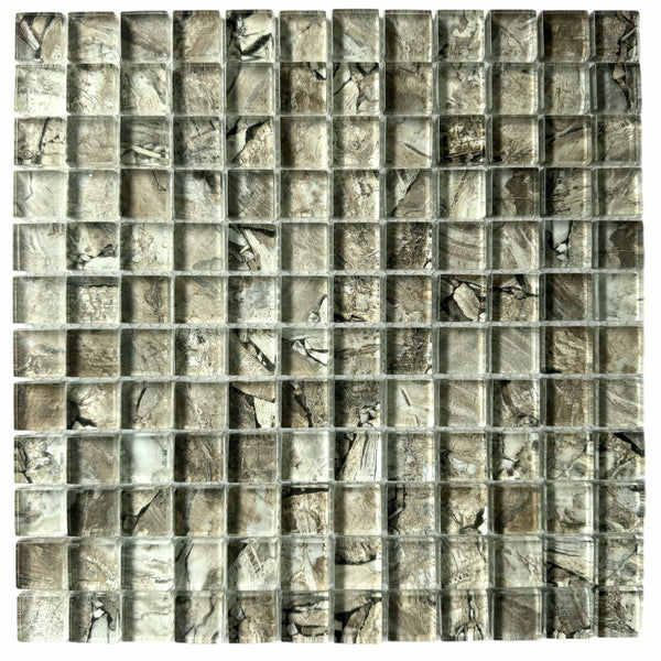 Rock Taupe 1x1 - Glass Pool Tile