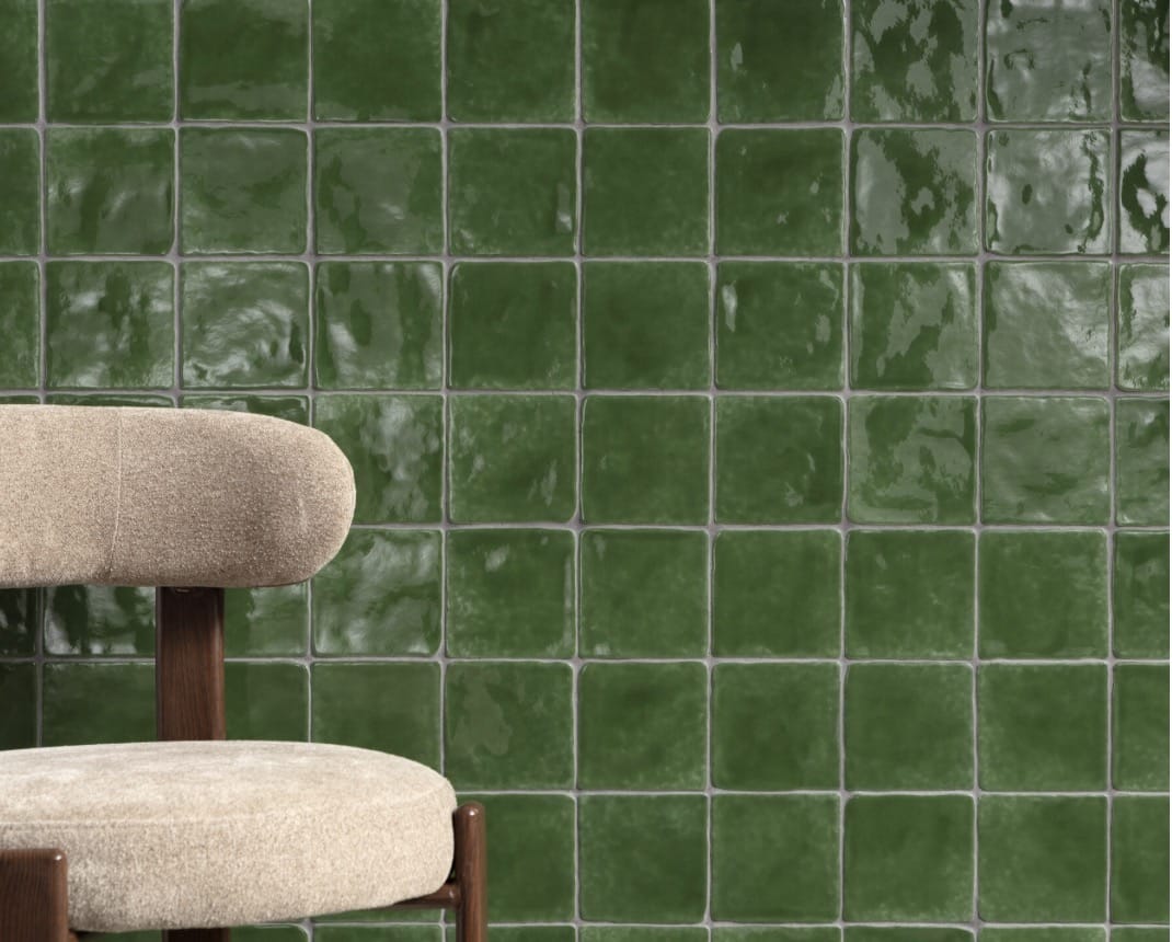 HANA GREEN 5”x 5” Glazed Porcelain Tile