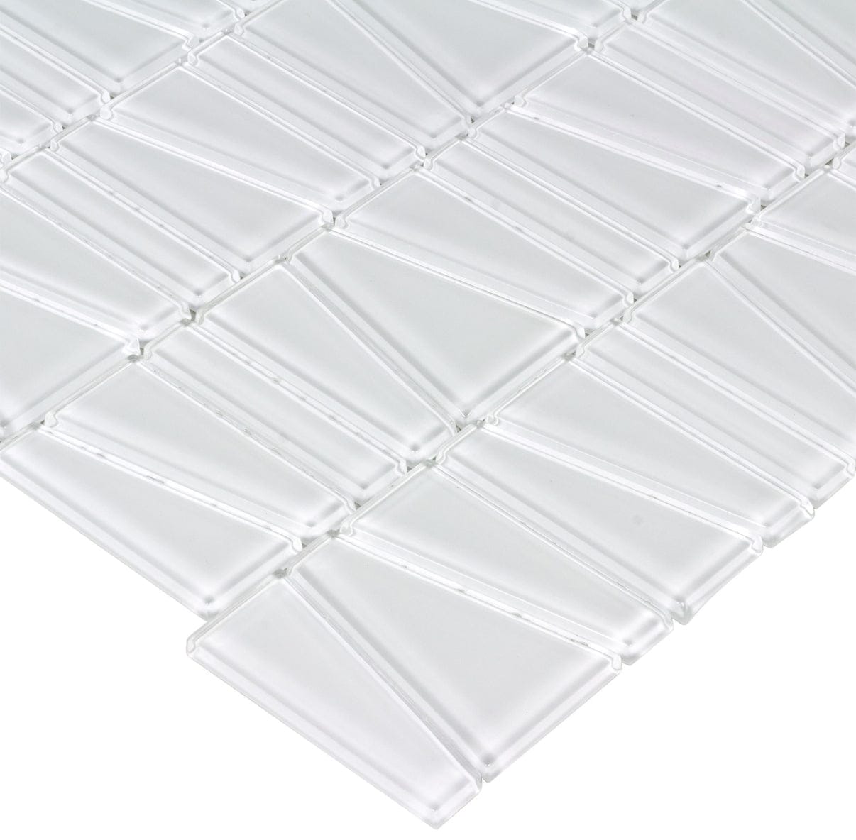 Fringe Splash White Glass Tile