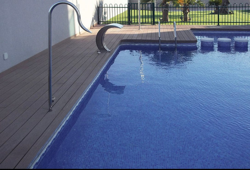 Foggy Nieblas Navy Blue Pool Tile - Tiles and Deco