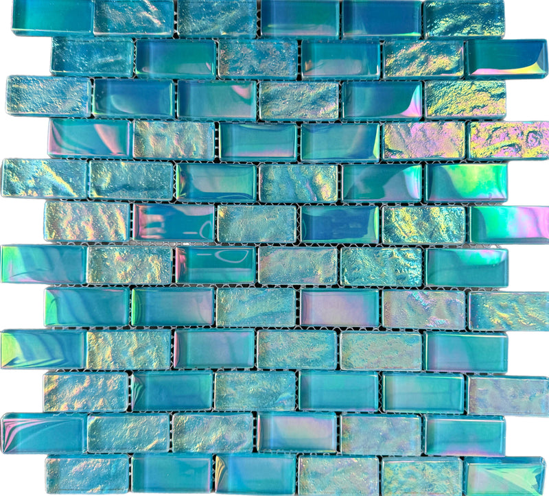 Glare Turquoise 1x2 Pool tile neptune - Tiles and Deco