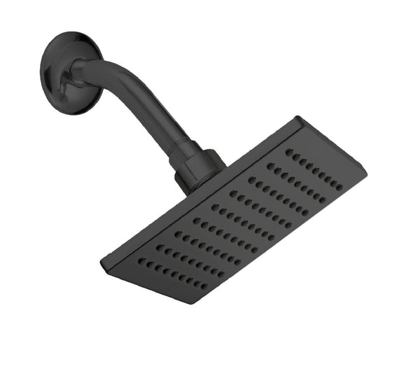 Acqua Shower SQR 6 Inches Matte Black